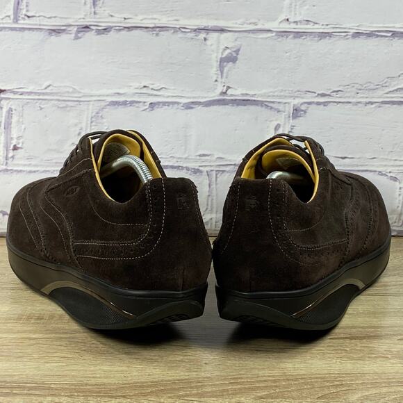 MBT Isimo Brown Suede Wingtip Walking Shoes Men's 46 US 12-12.5 Rocker Oxford - Picture 4 of 8